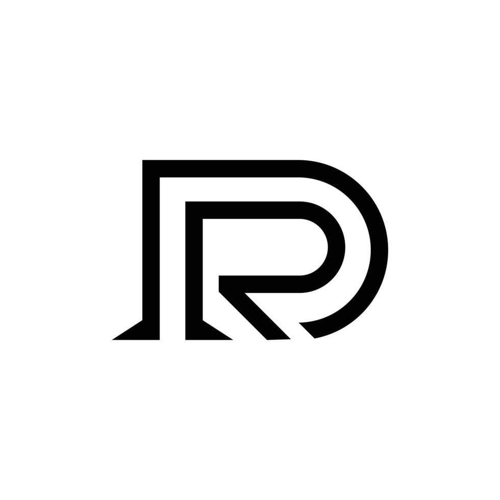 Letter Rd creative minimal modern logo vector