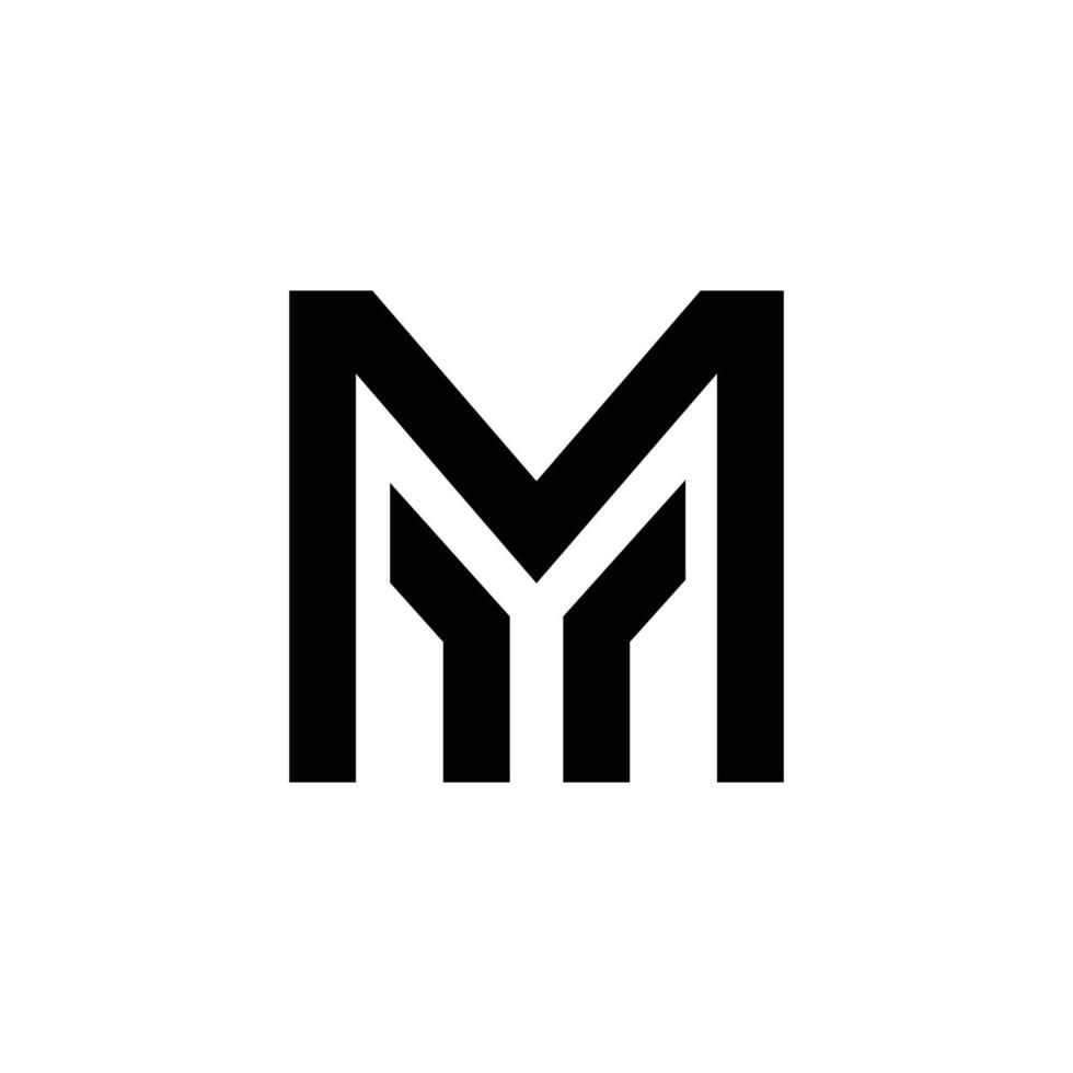 Letter Ym initial modern logo design vector