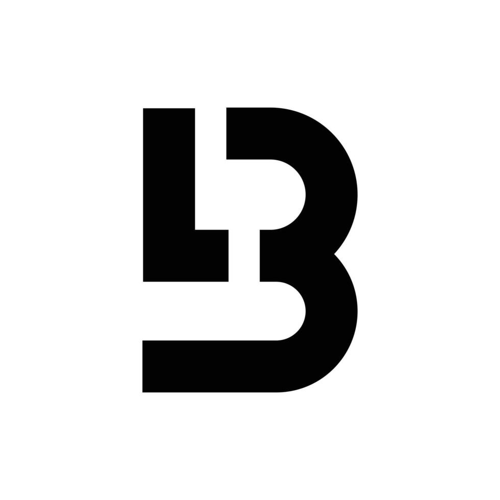 Letter Lb or Bl modern unique shape logo vector