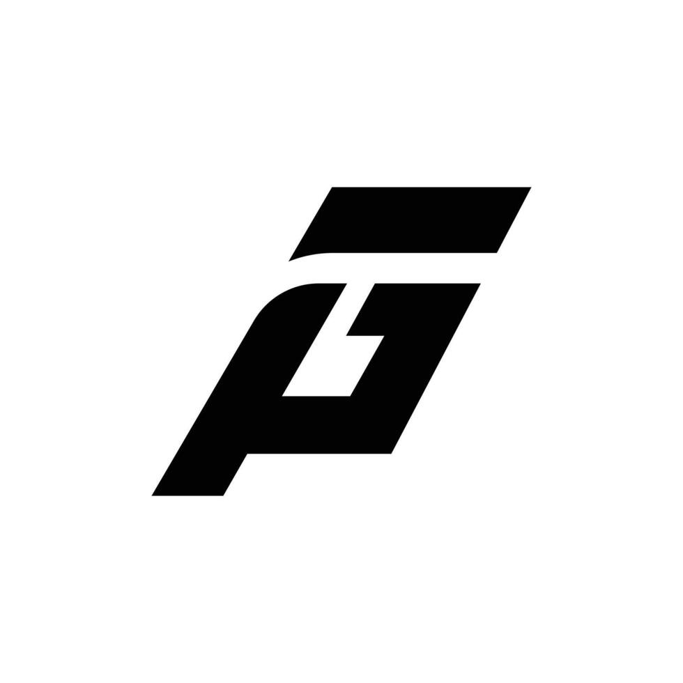 Letter Fg or Gp initial modern logo vector