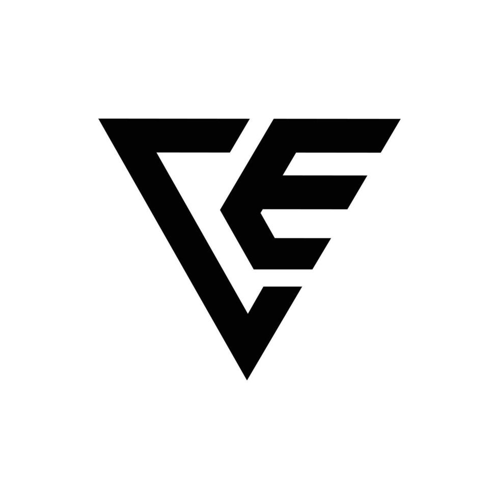 Letter Cv or Ve triangle modern logo vector