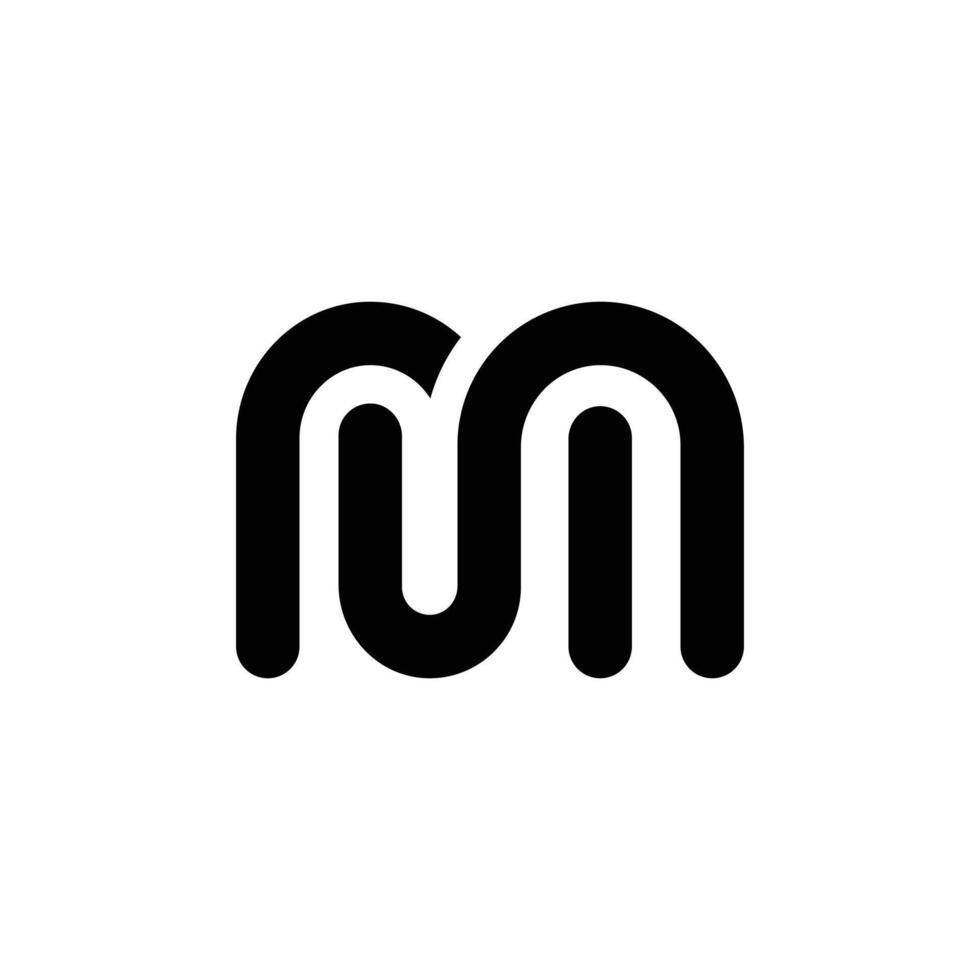 Letter Nm initial creative minimal logo vector
