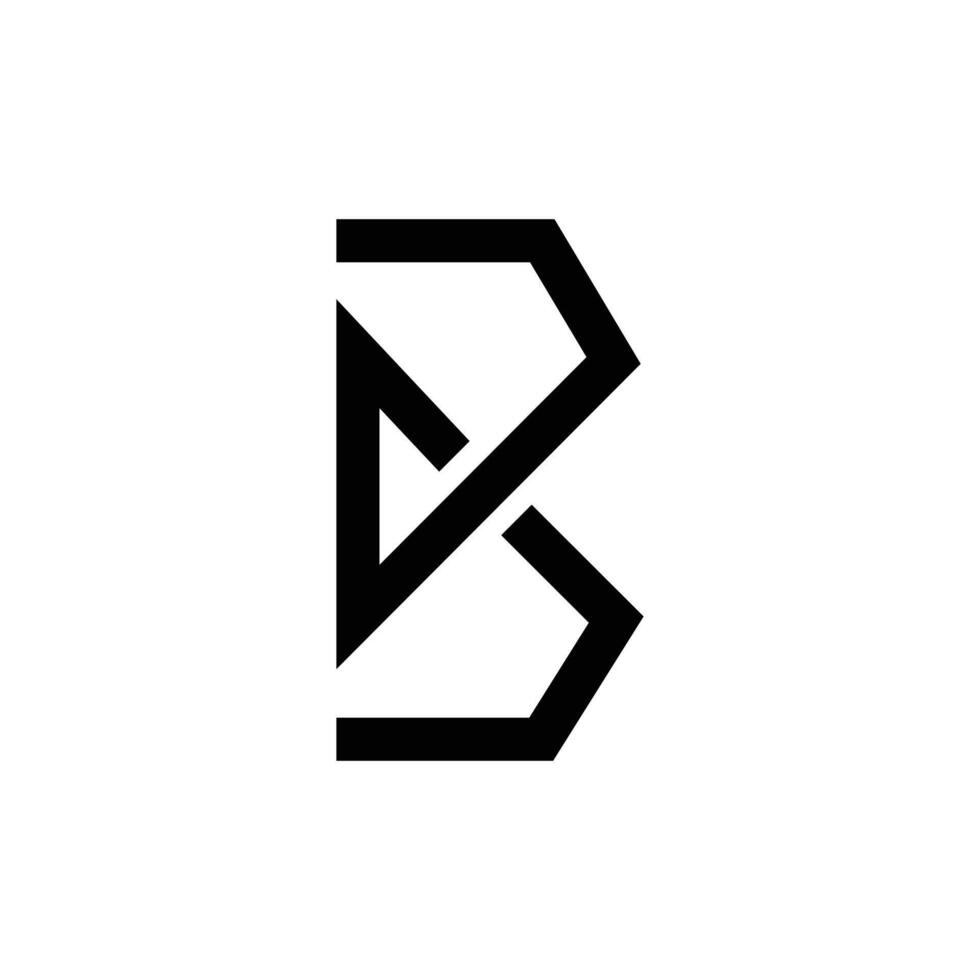 Letter Db or Bd minimal modern logo vector
