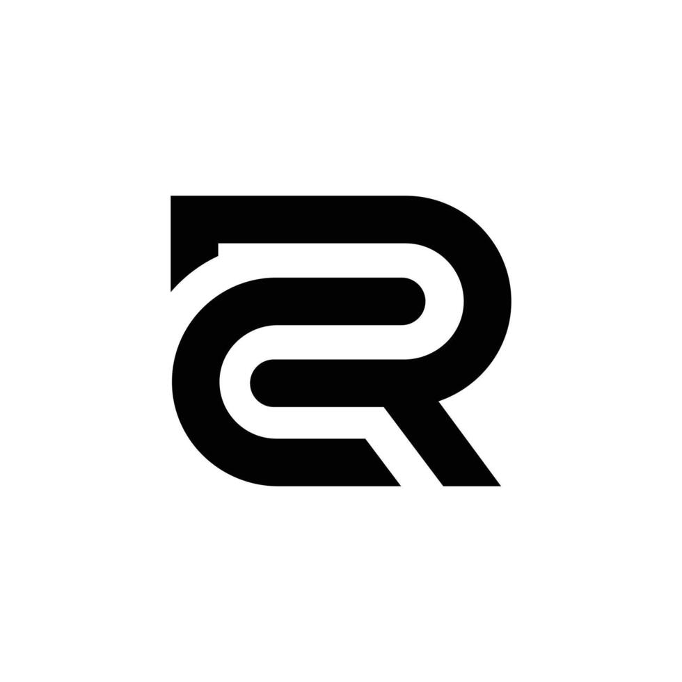 Letter Cr or Rc initial modern logo vector