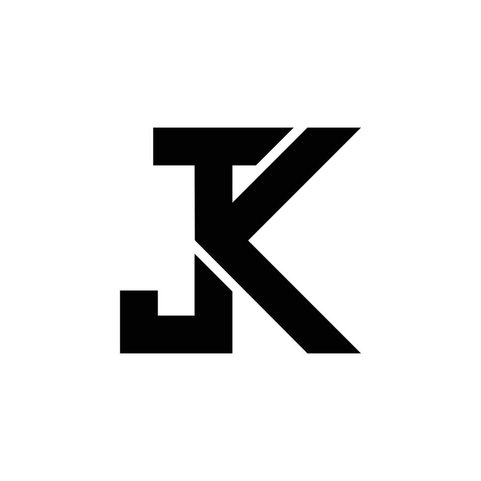 Letter Jk initial modern monogram logo vector