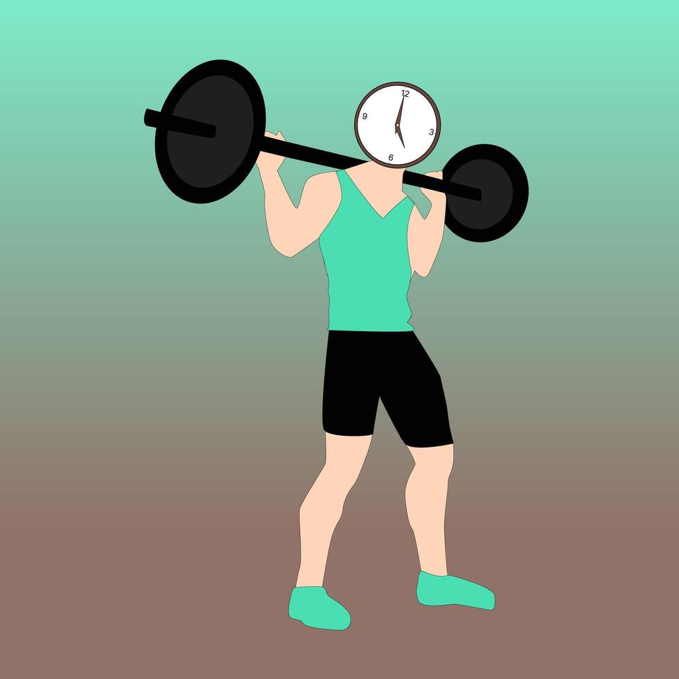 man lifts burble vector