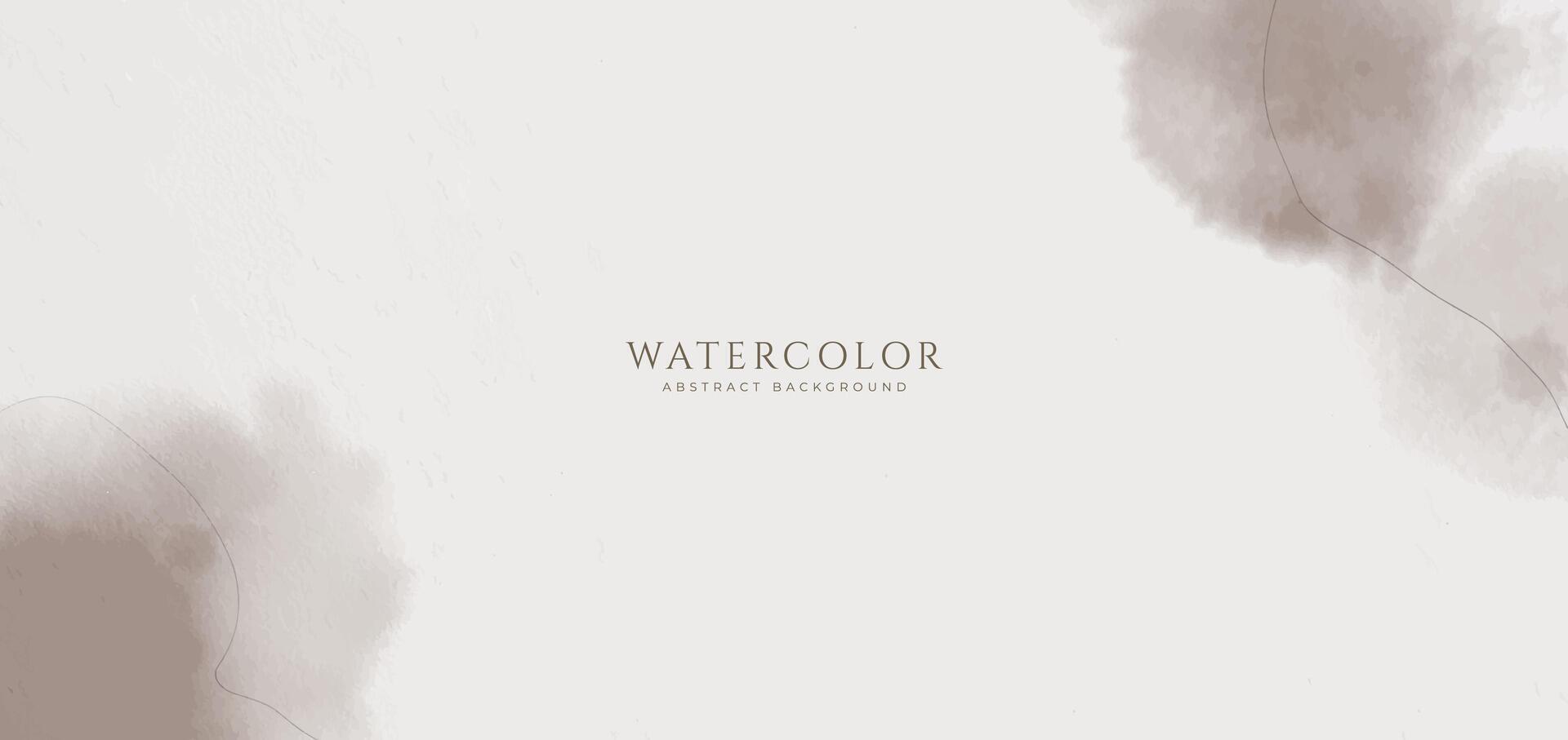 Abstract horizontal watercolor background. Neutral light colored empty space background illustration vector