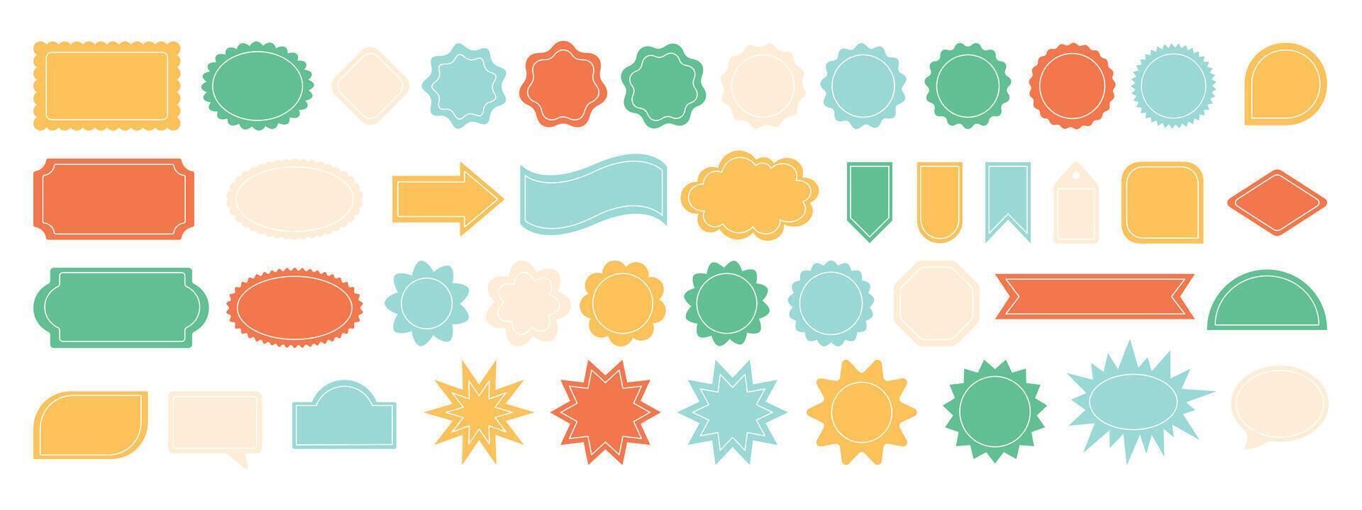 Labels set. Stickers, tags banners, promotion media design. Sale, discount, special offer, price vector