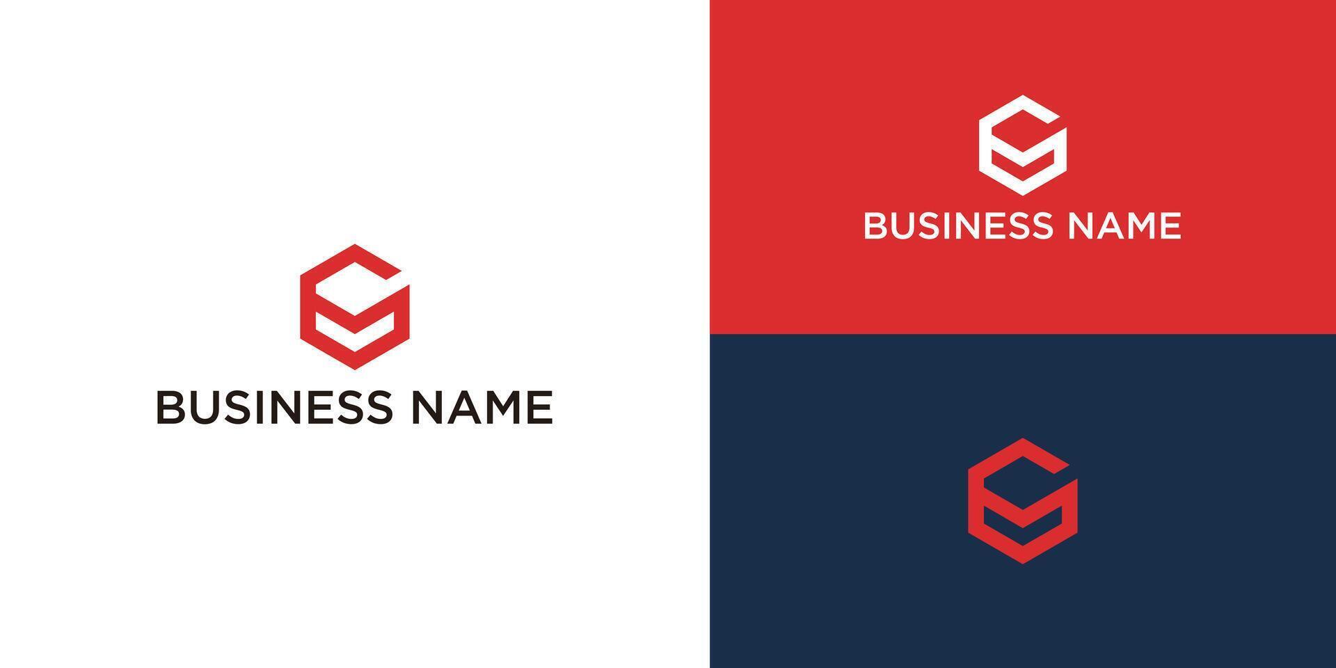 Creative letter GM monogram hexagon logo design vector
