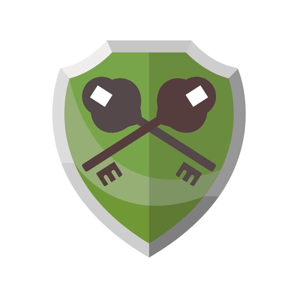 shield key icon design vector