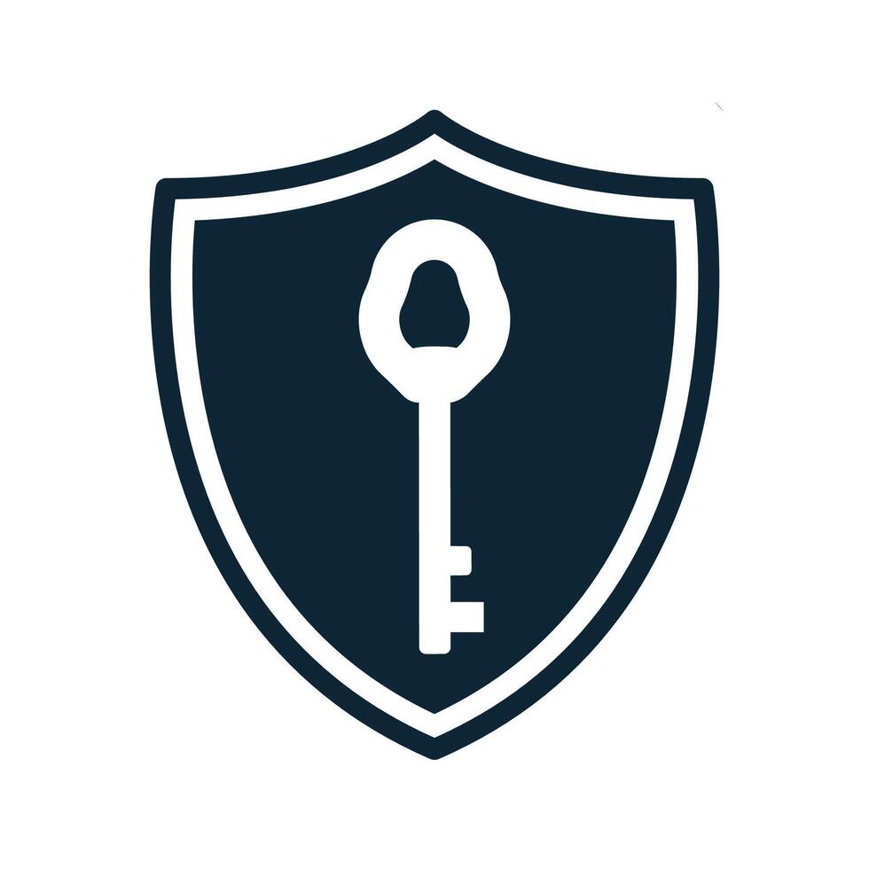 shield key icon design vector