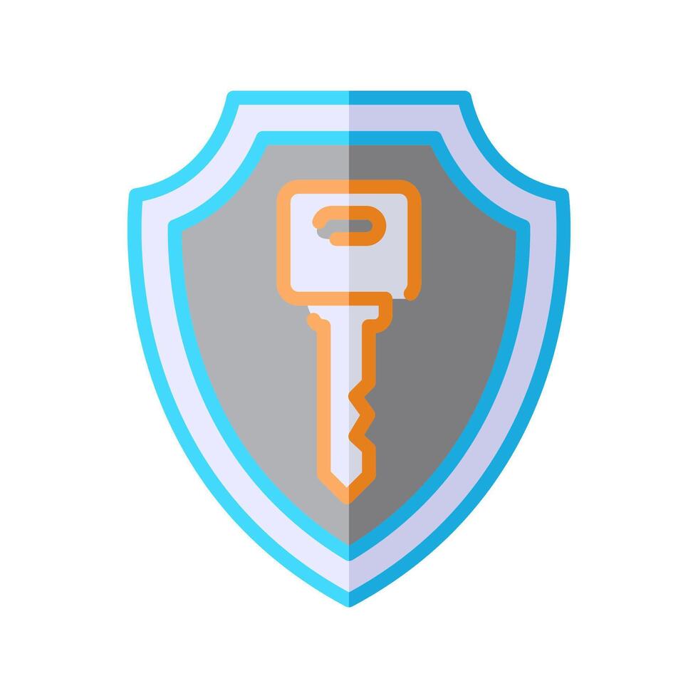 shield key icon design vector