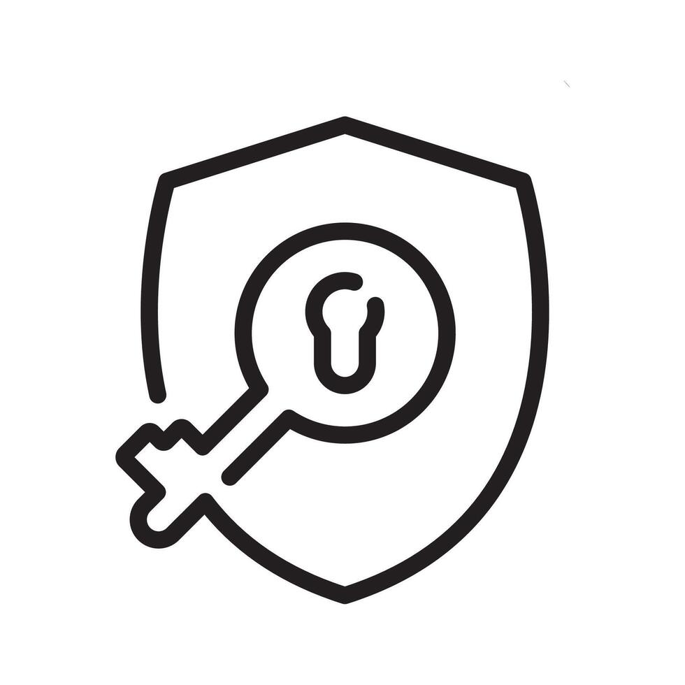 shield key icon design vector