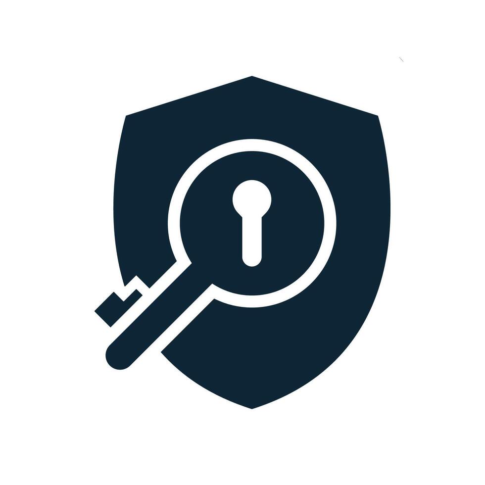 shield key icon design vector