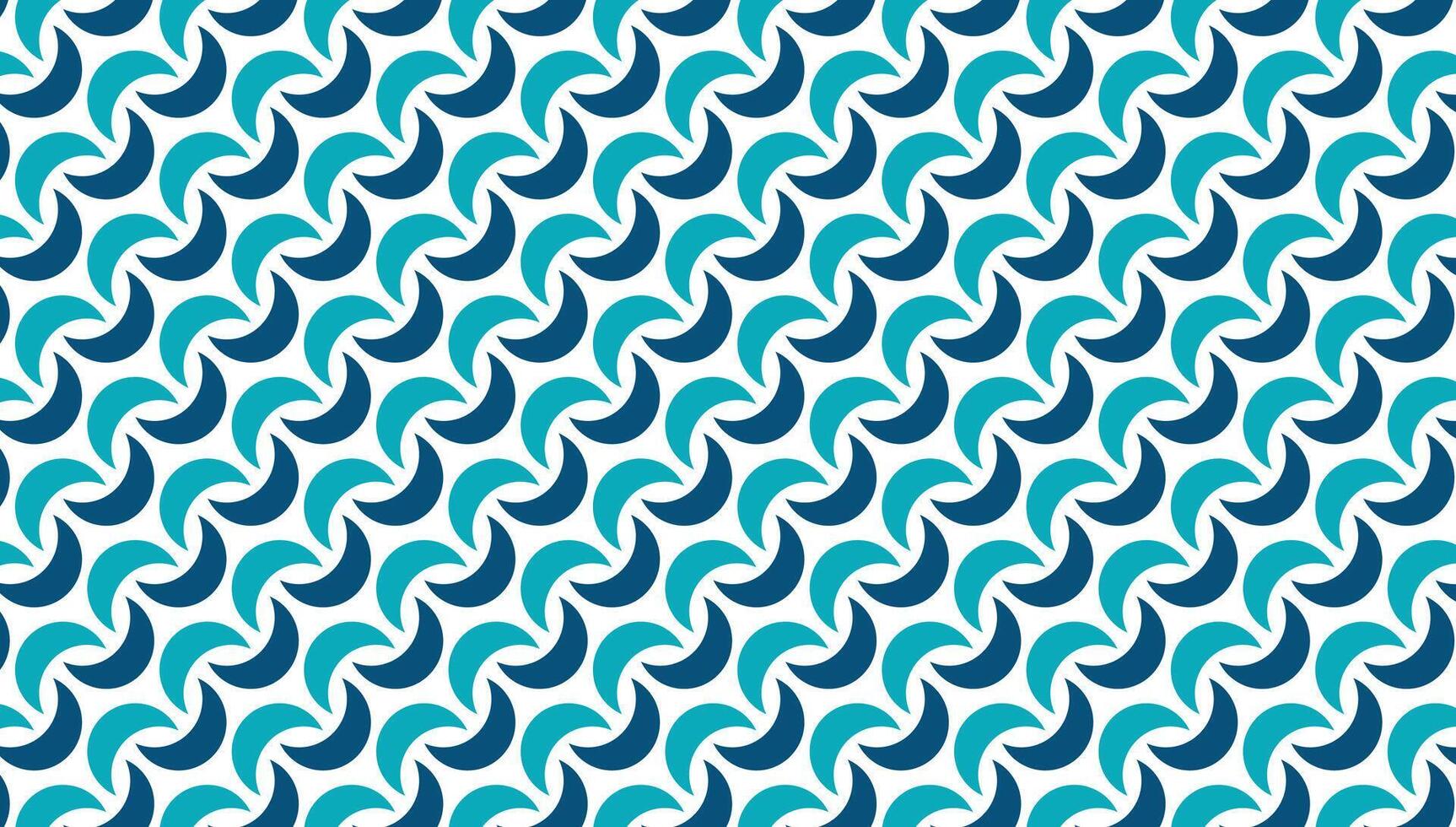 Abstract blue and cyan geometric chain pattern vector
