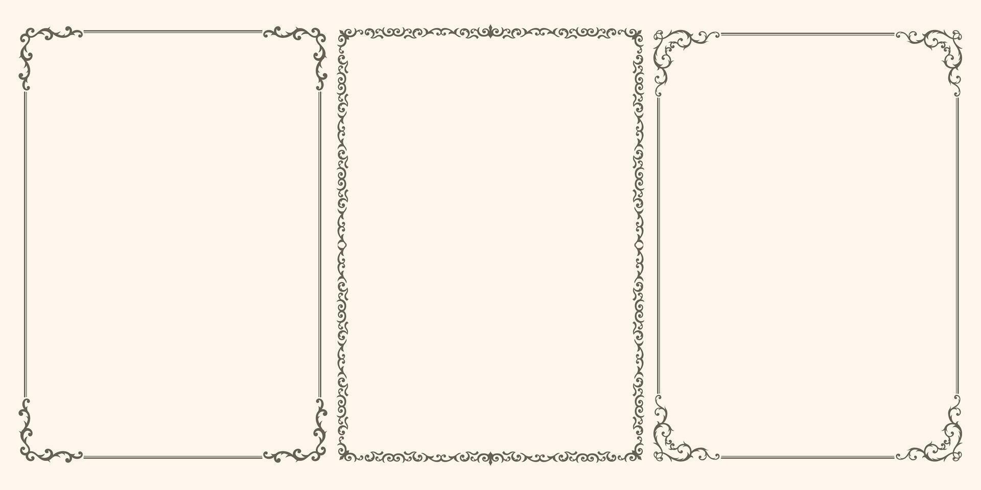 A set of beautiful frames vector