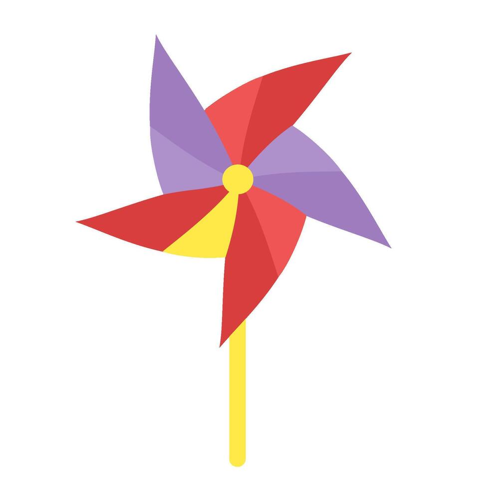 Colorful windmill toy vector