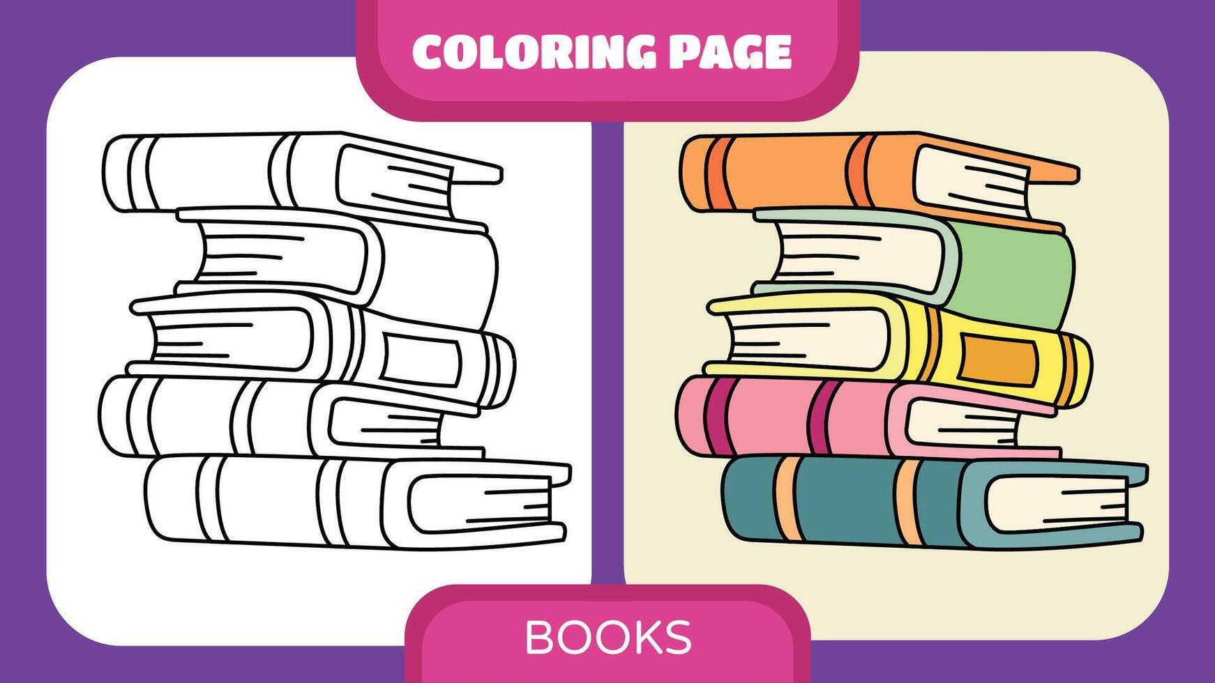 Coloring Page for Children Books vector