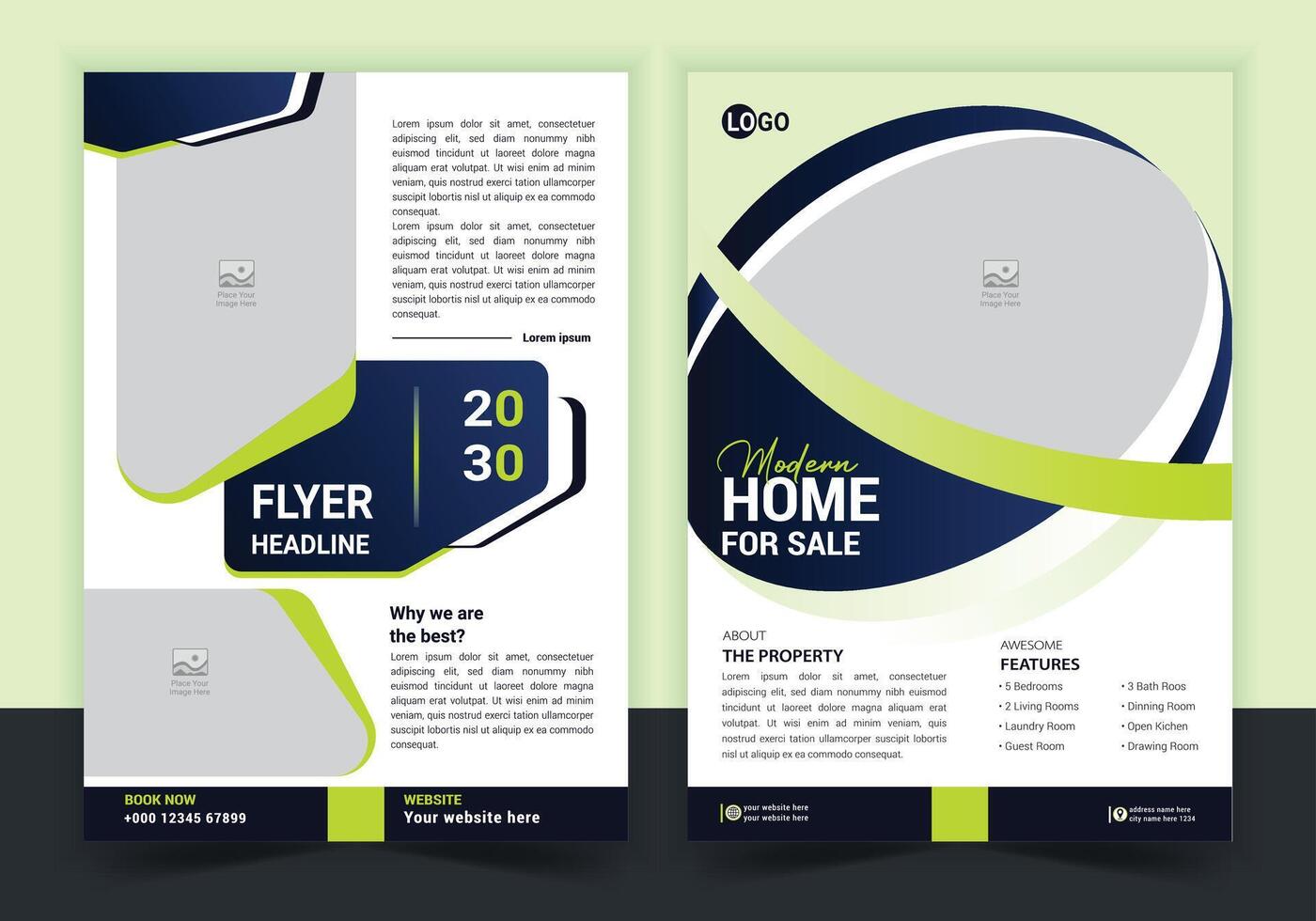Freal estate flyer for real estate and property business template vector