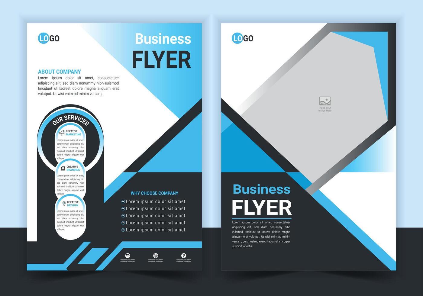 Corporate, creative and modern business flyer template. vector