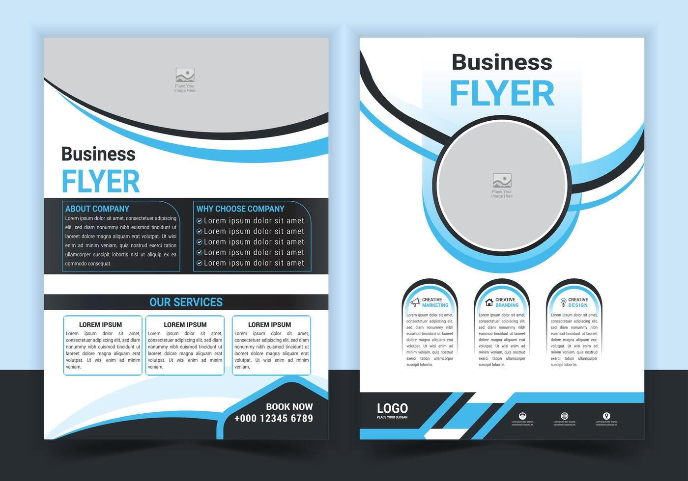 Corporate, creative and modern business flyer template. vector