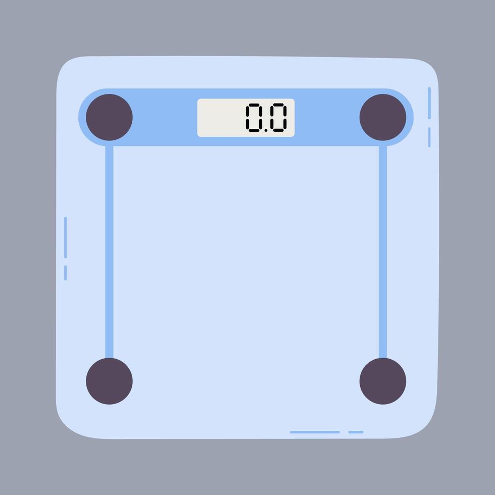Weight scale top view illustration vector