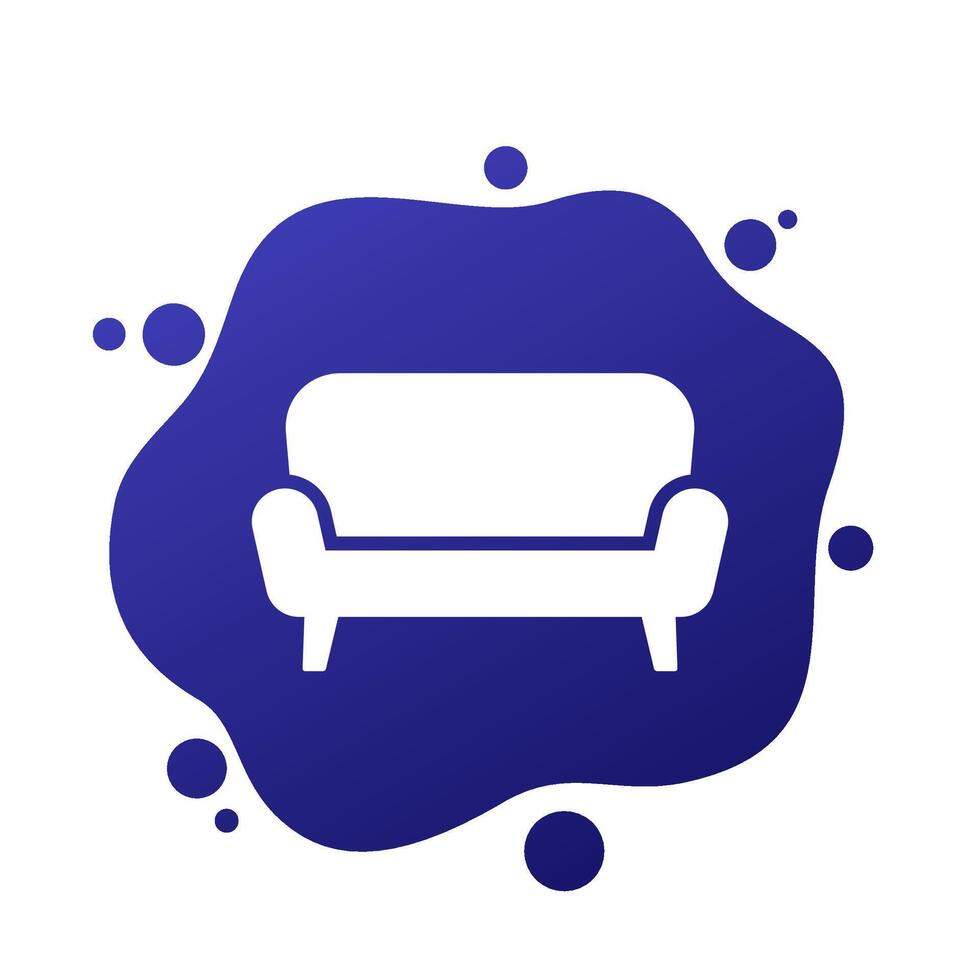 couch, sofa icon, design vector
