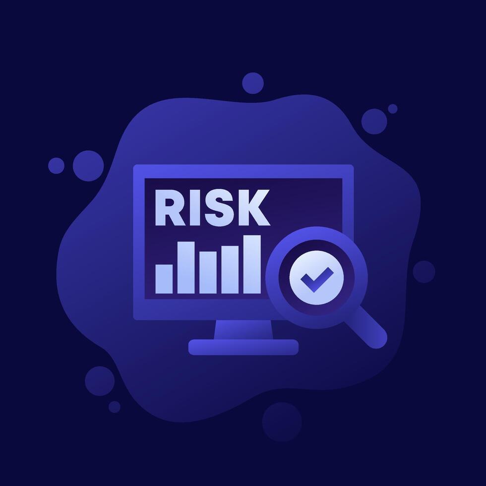 risk assessment icon, design vector