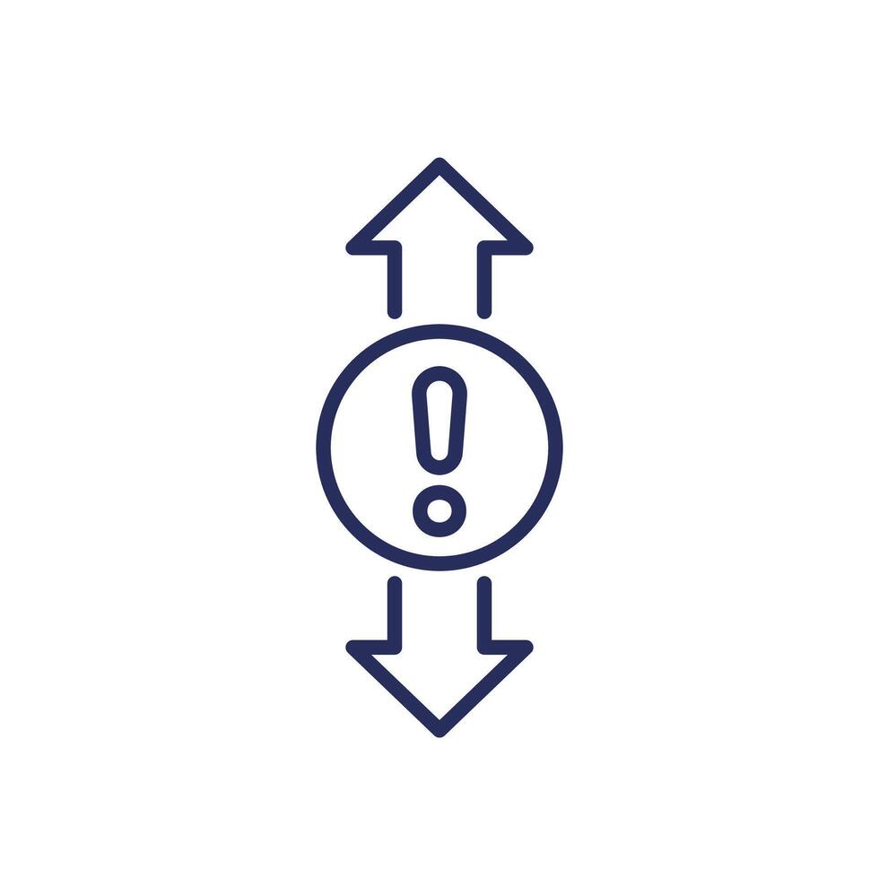 height warning line icon on white vector