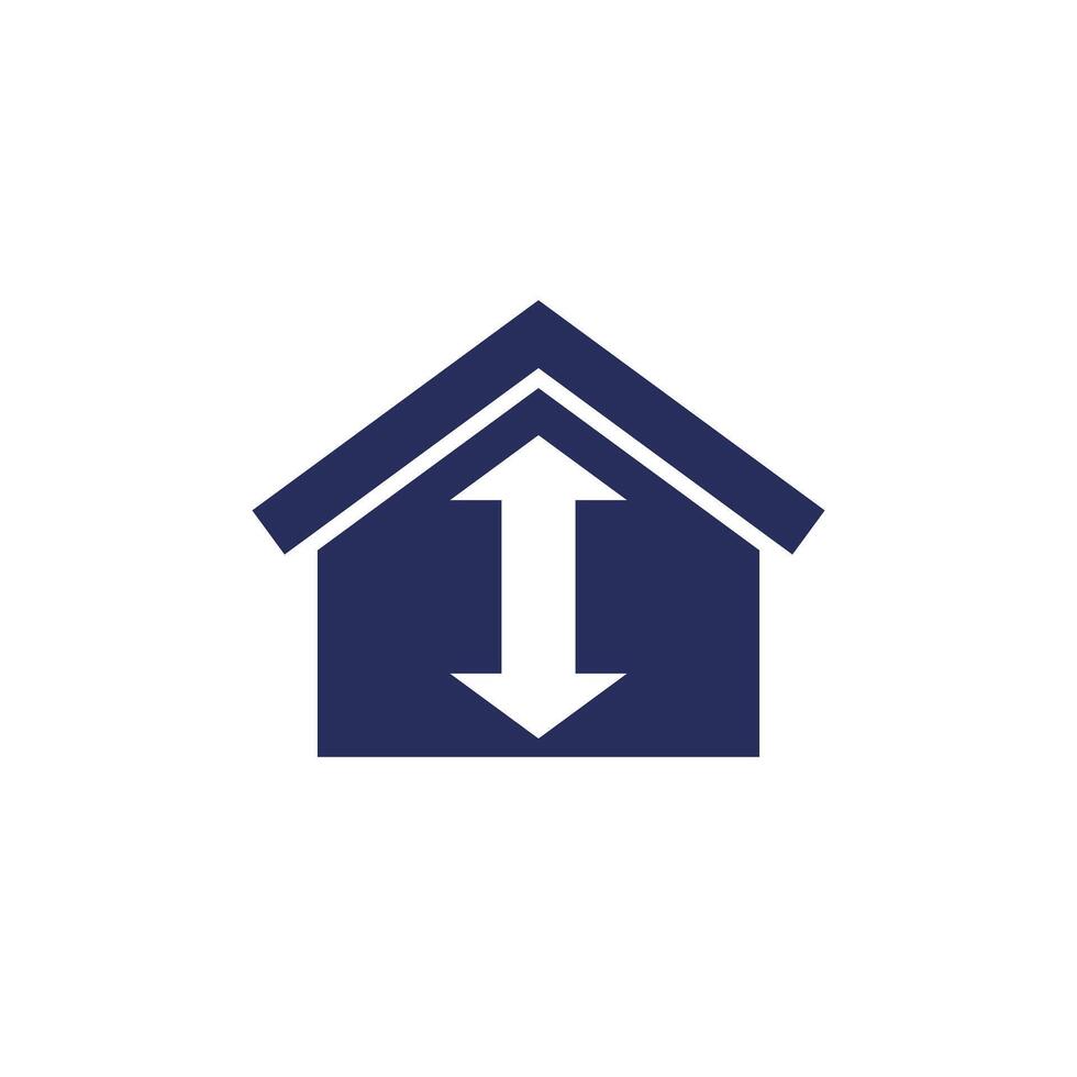 ceiling height icon on white, pictogram vector