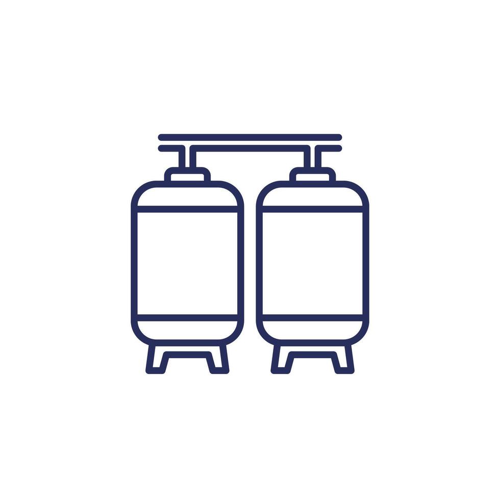 fermentation tanks line icon, vector