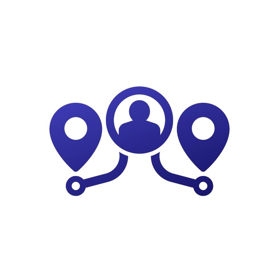 two ways, choose a path icon vector