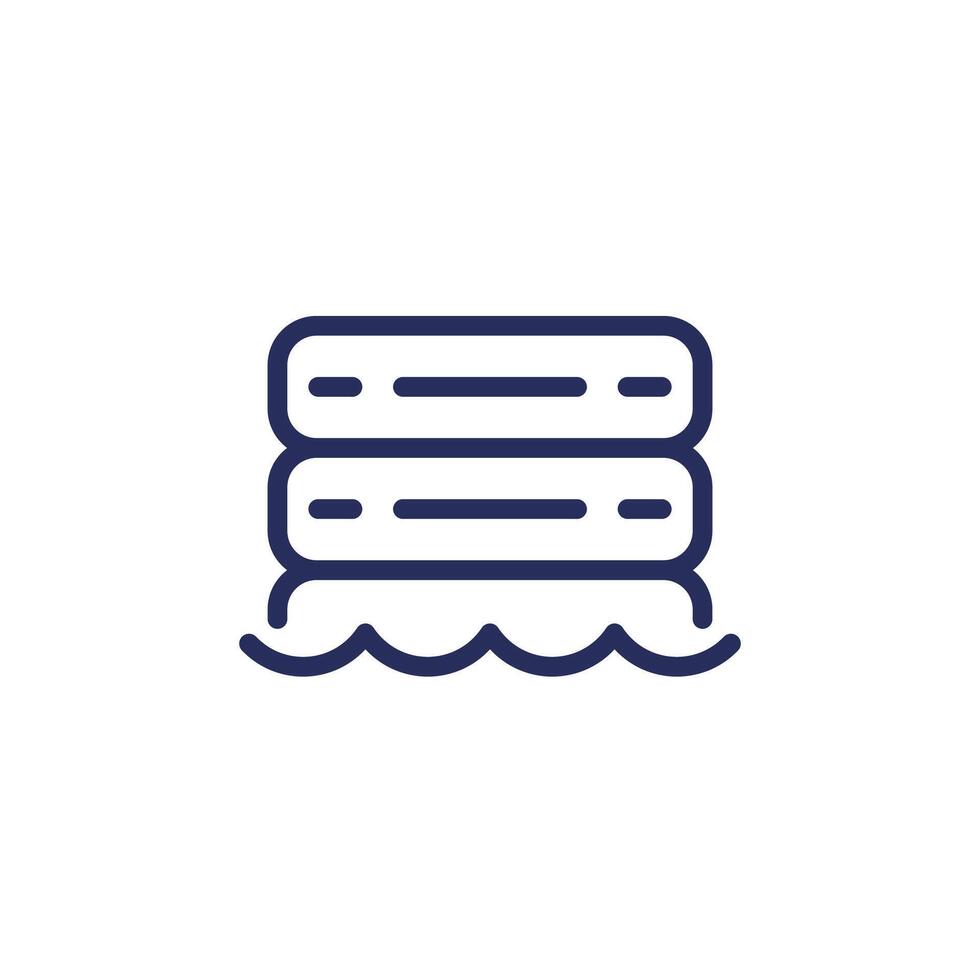 Data lake icon, line pictogram vector