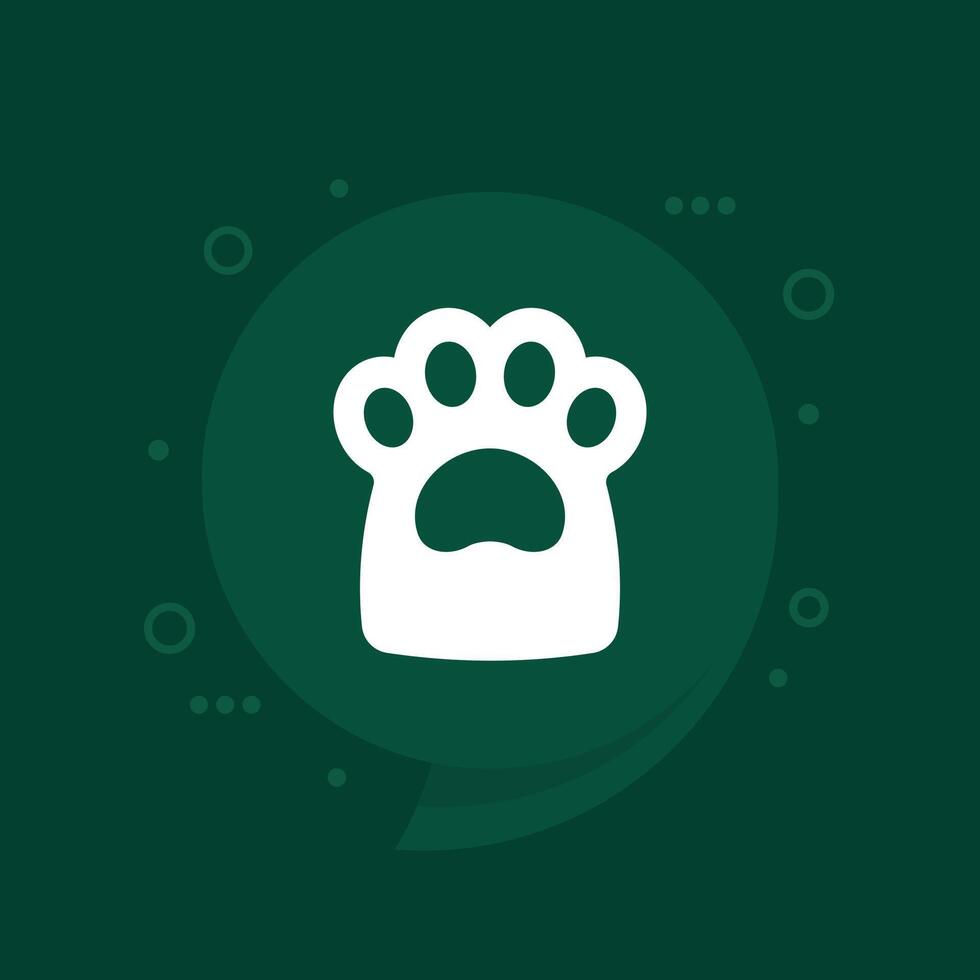 paw of a cat, dog icon vector