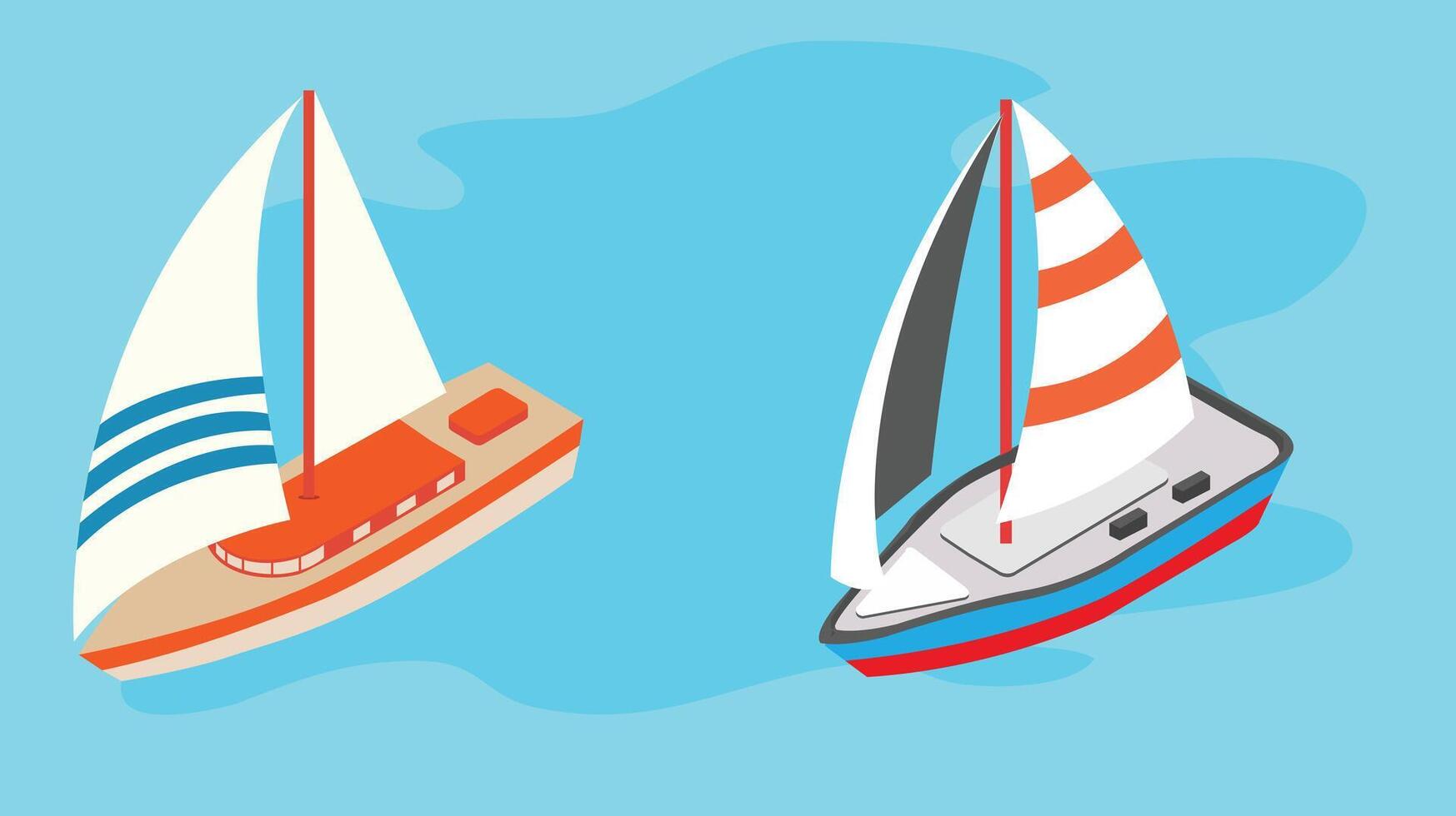Sea transportation services isolated illustration vector