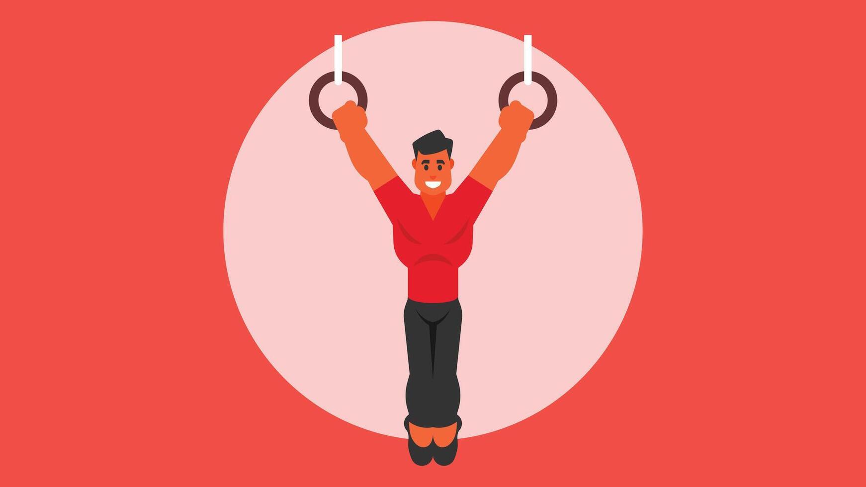 Boy in playground playing sports illustration vector