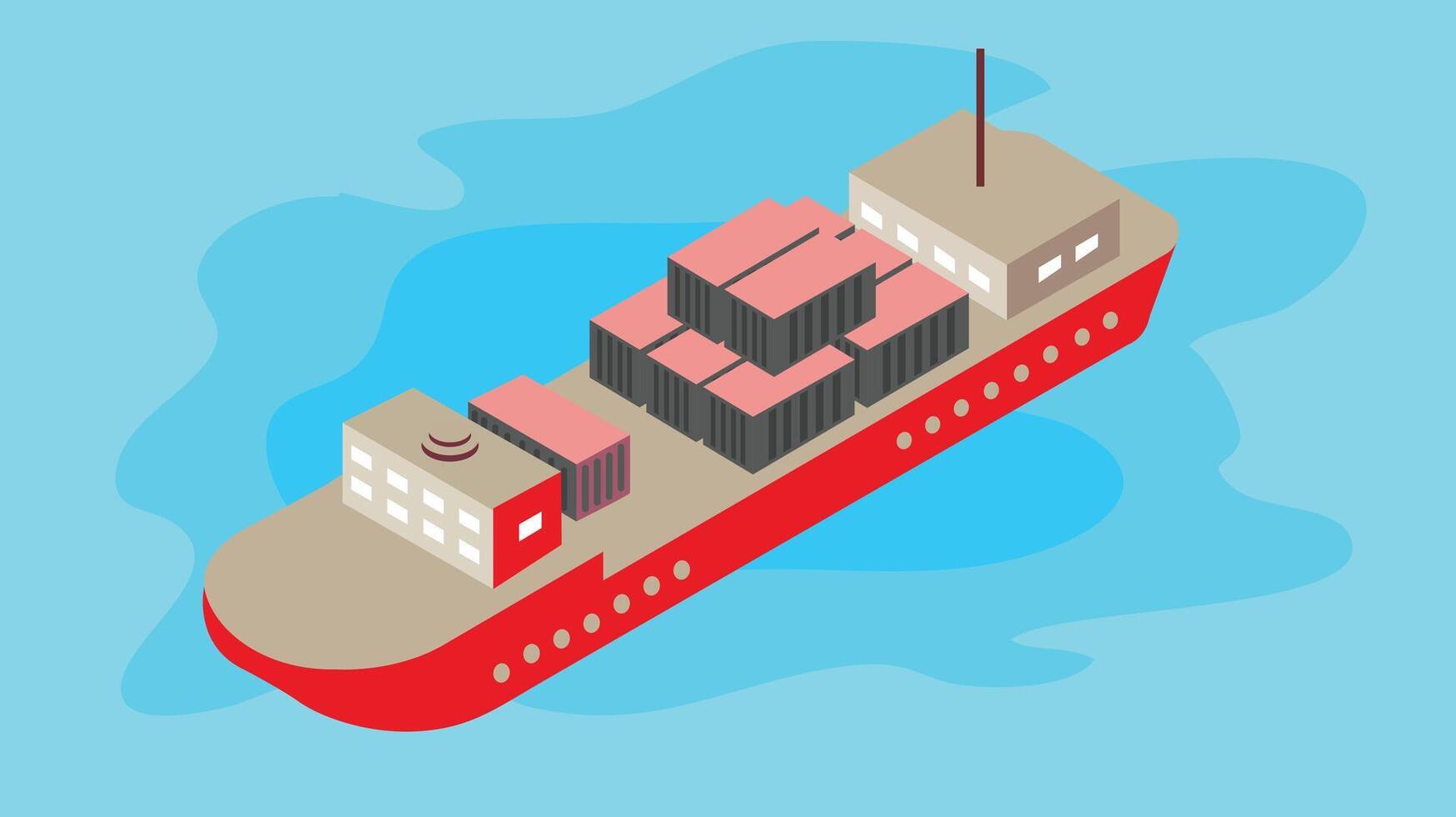 Cargo transportation and delivery illustration vector