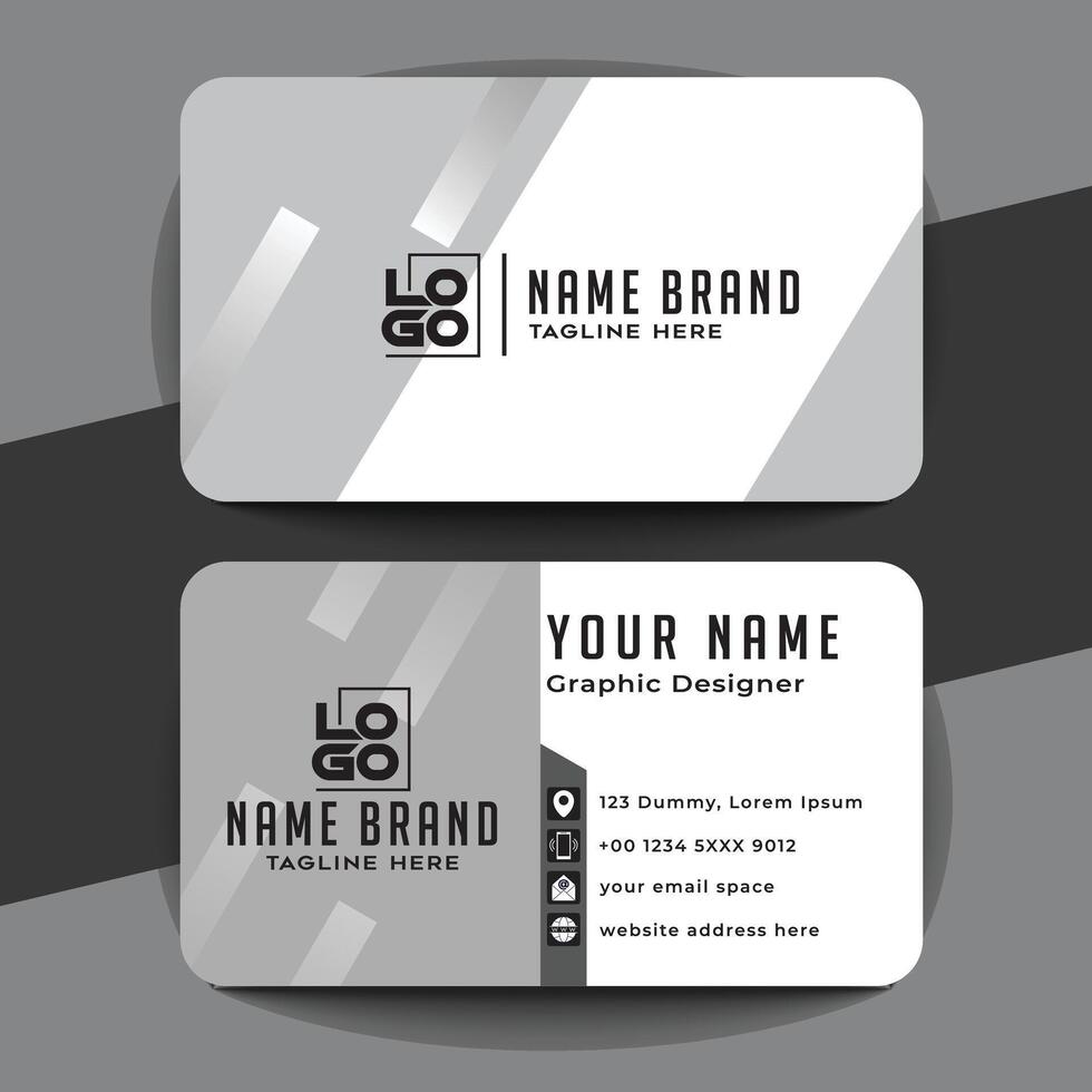 creative modern name card and business card vector