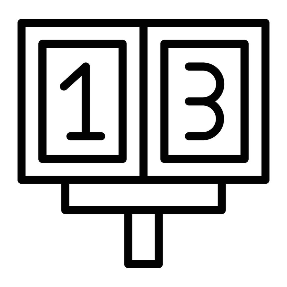 Scoreboard Line Icon vector