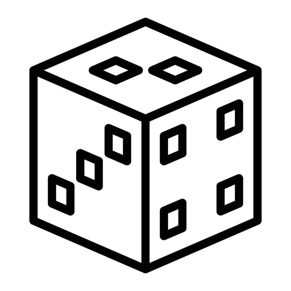 Dice Line Icon vector