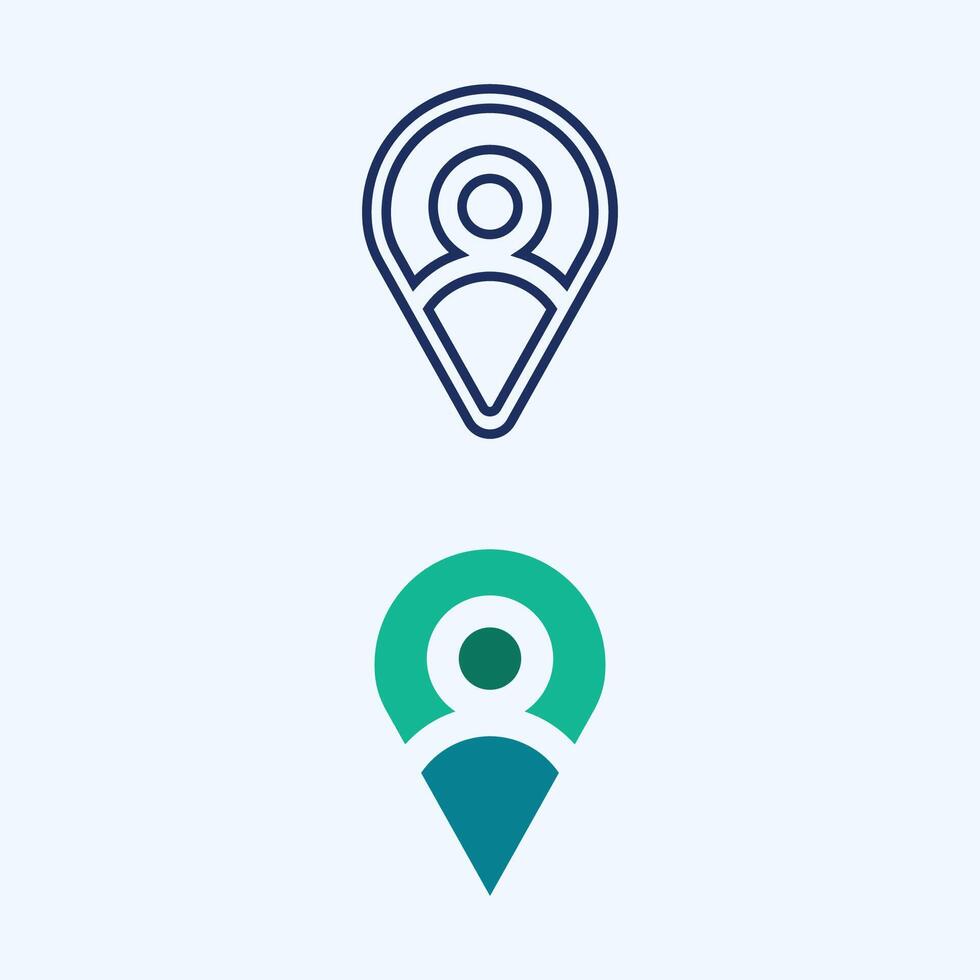 GPS and MAP logo navigator sign location symbol design illustration vector