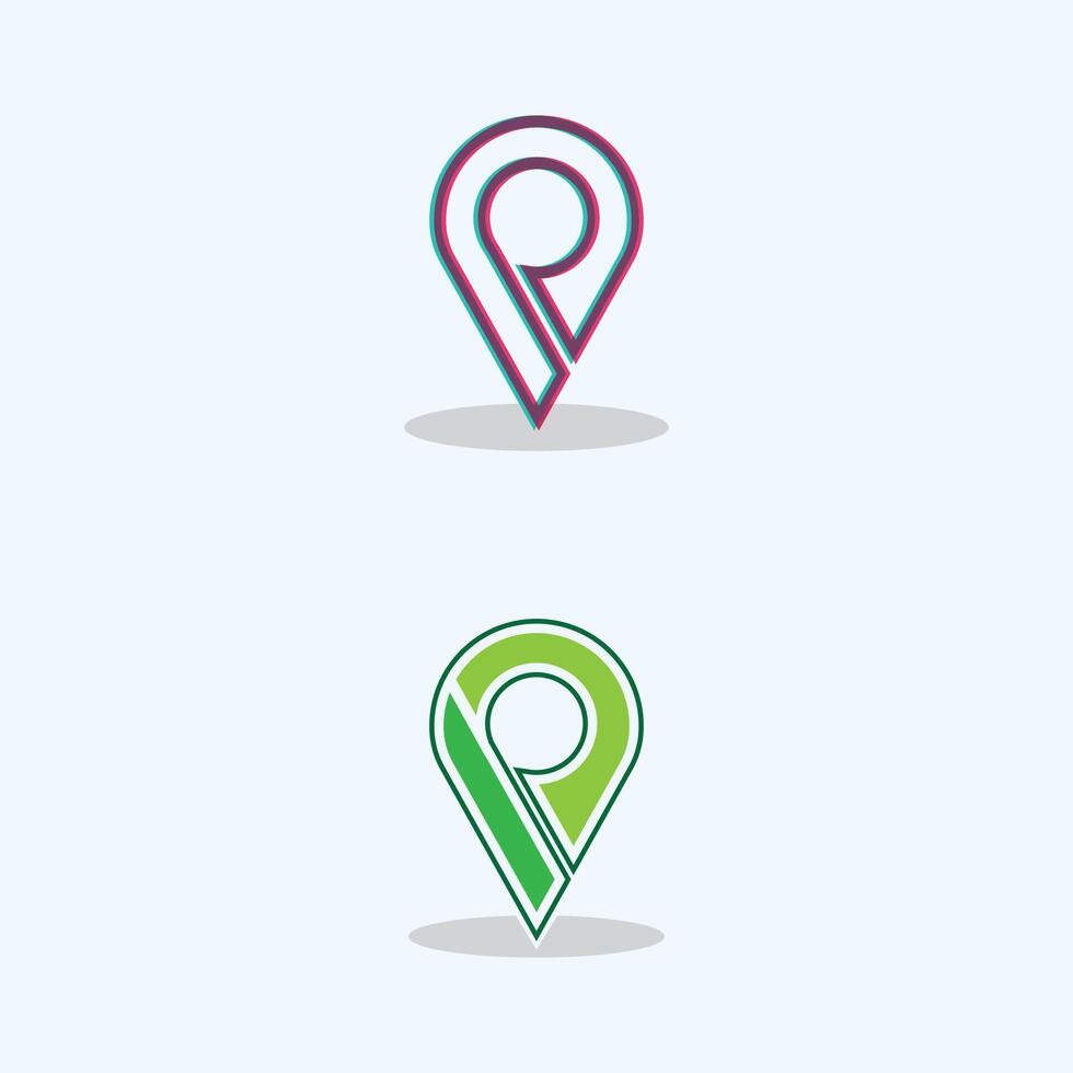 GPS and MAP logo navigator sign location symbol design illustration vector