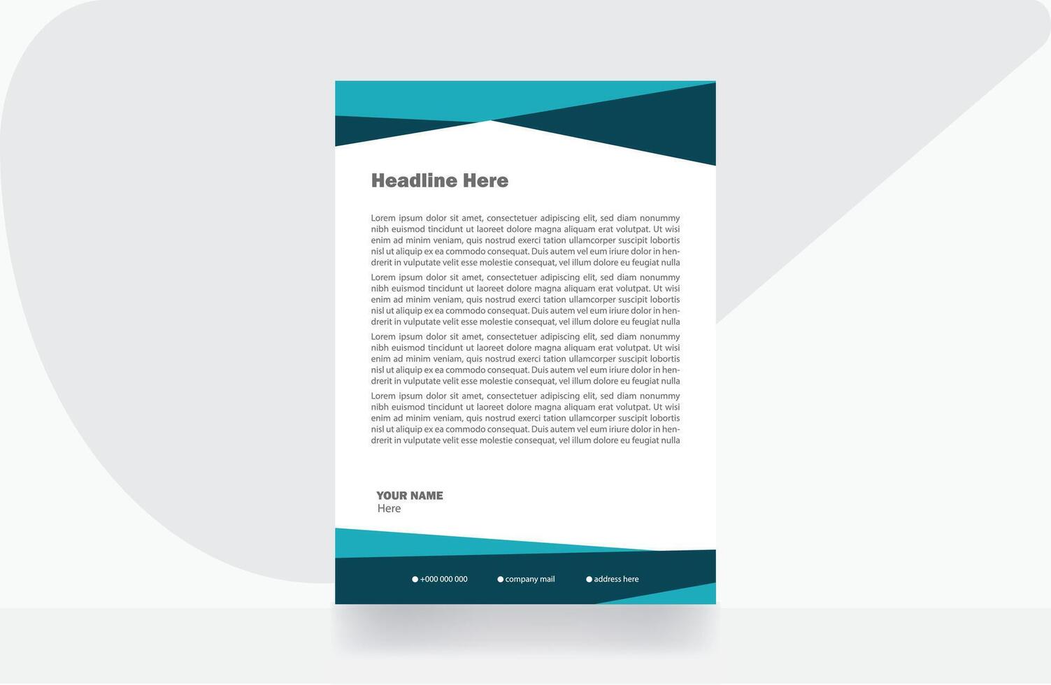 corporate modern letterhead design template vector