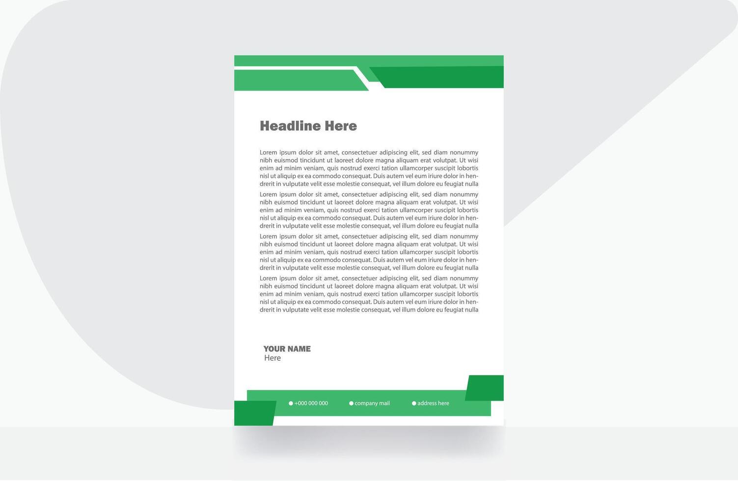 corporate modern letterhead design template vector