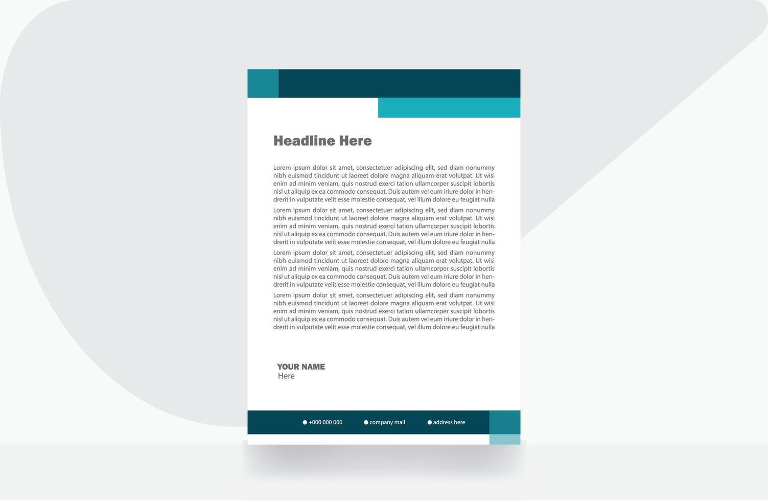 creative modern letterhead design template vector