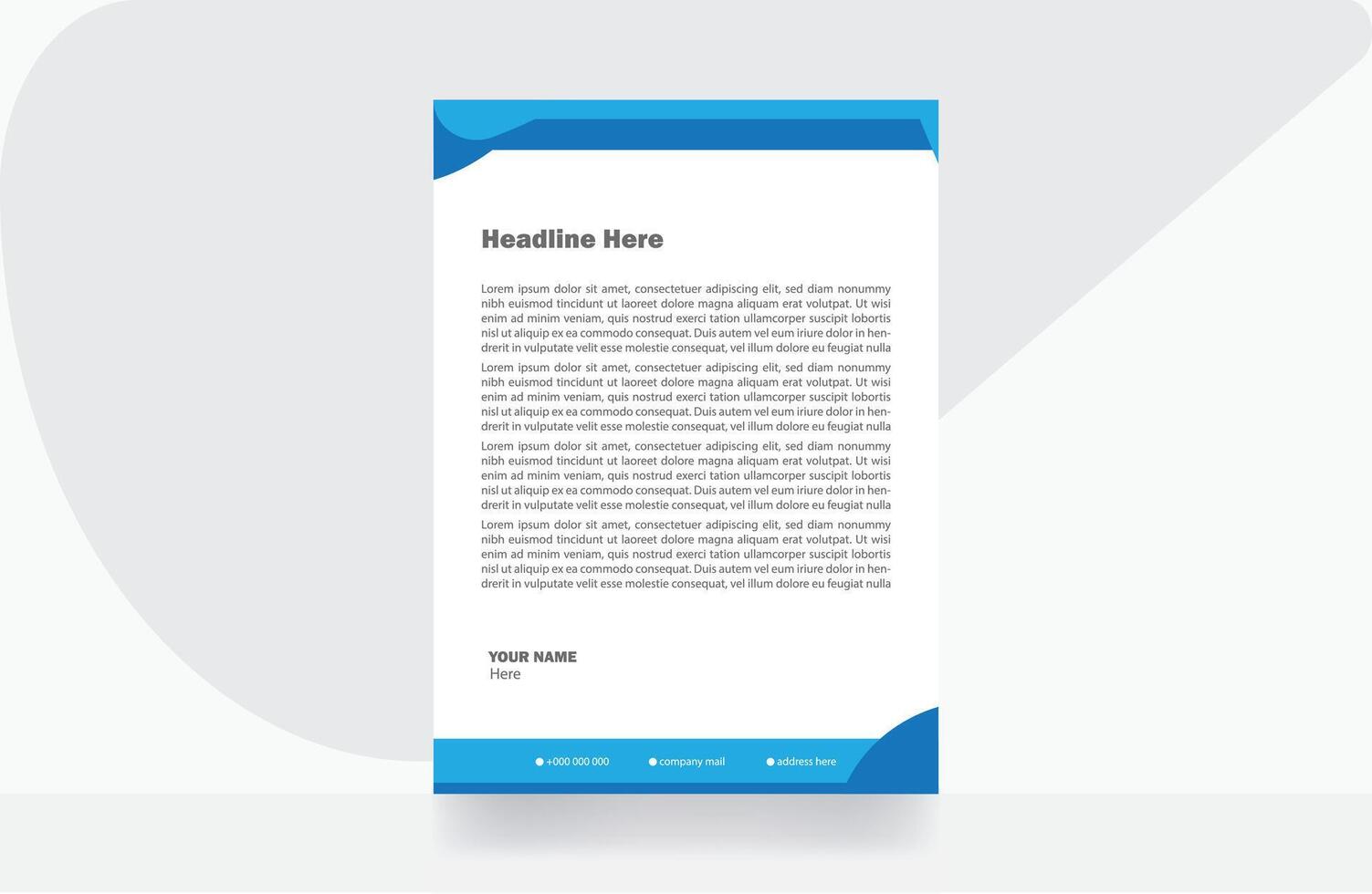 Letterhead paper template vector