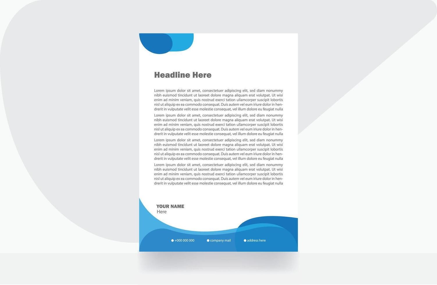 corporate modern letterhead design template vector