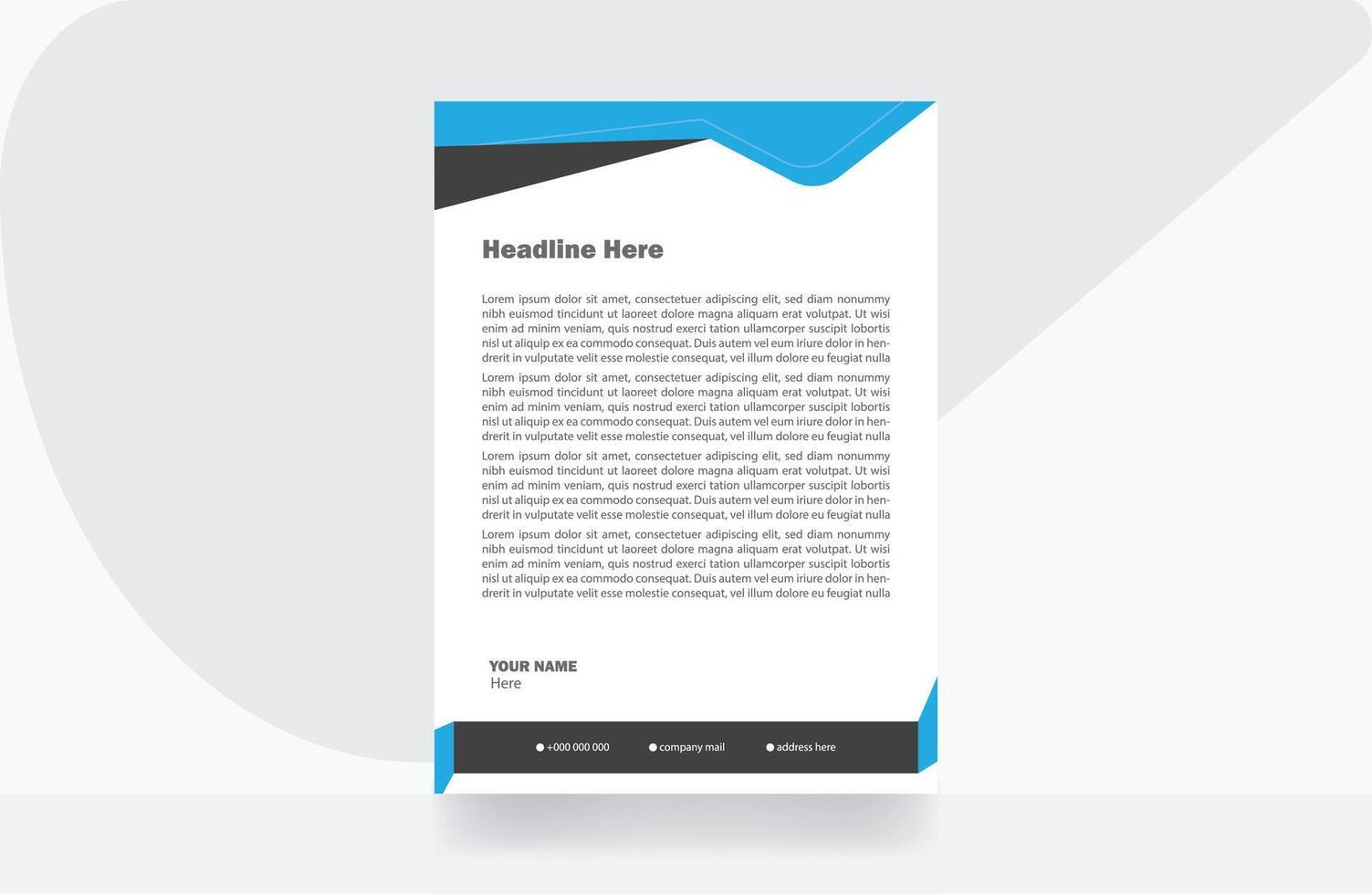 corporate modern letterhead design template vector