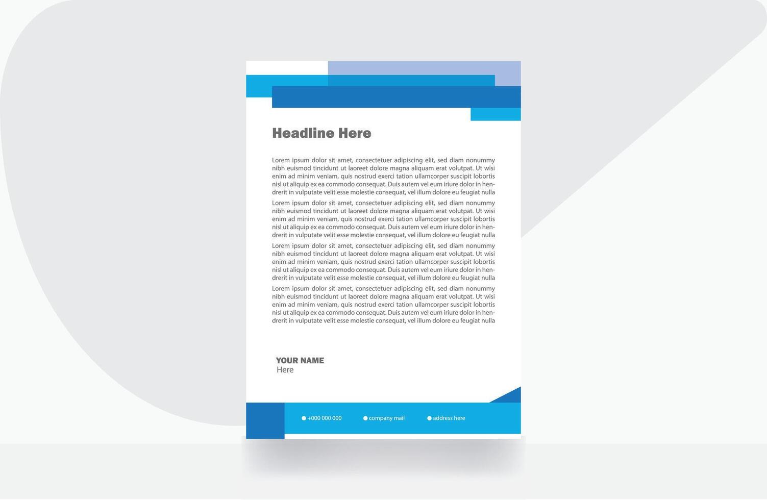 creative modern letterhead design template vector