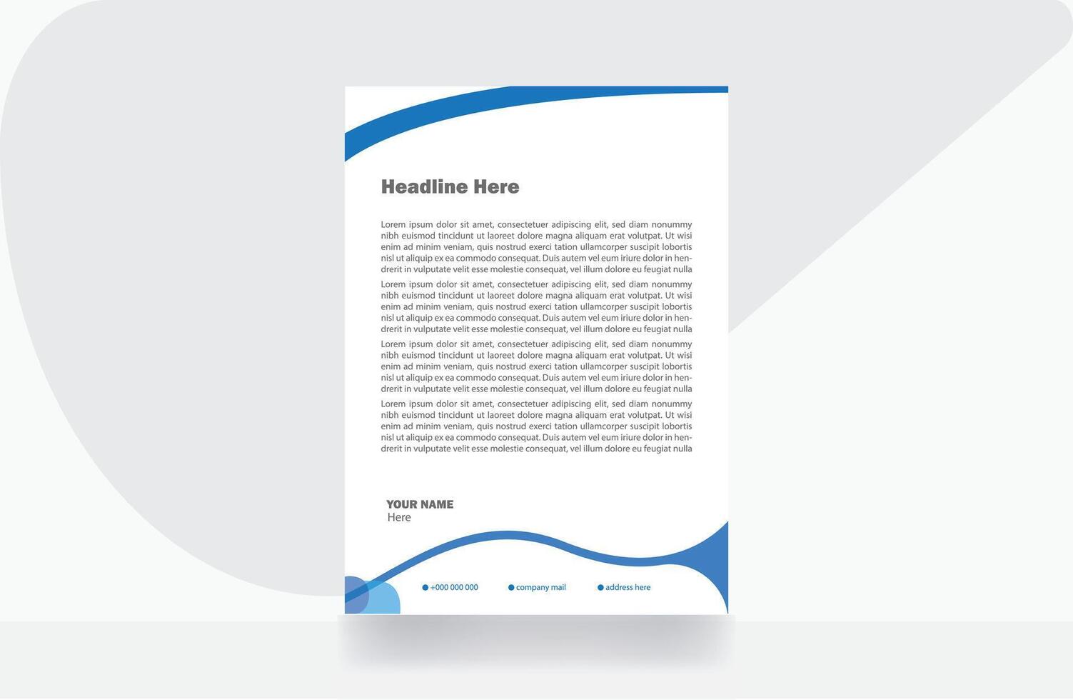Letterhead paper template vector